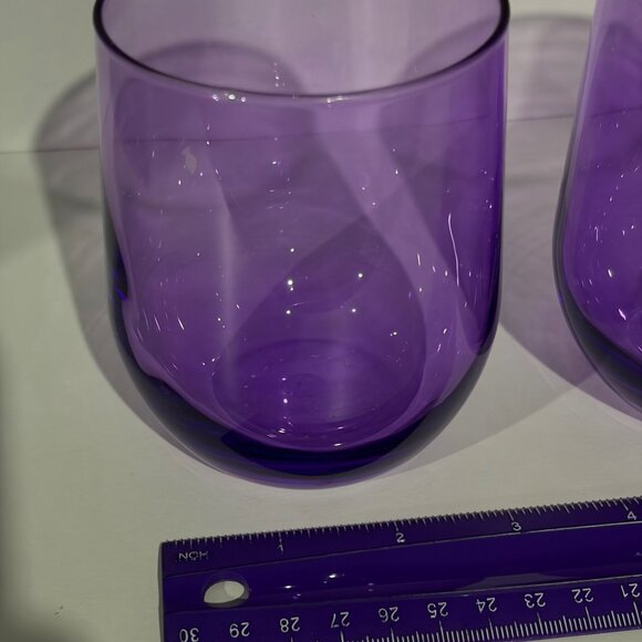 Set Of 2 Purple Glass Tumblers - Picture 7 of 7